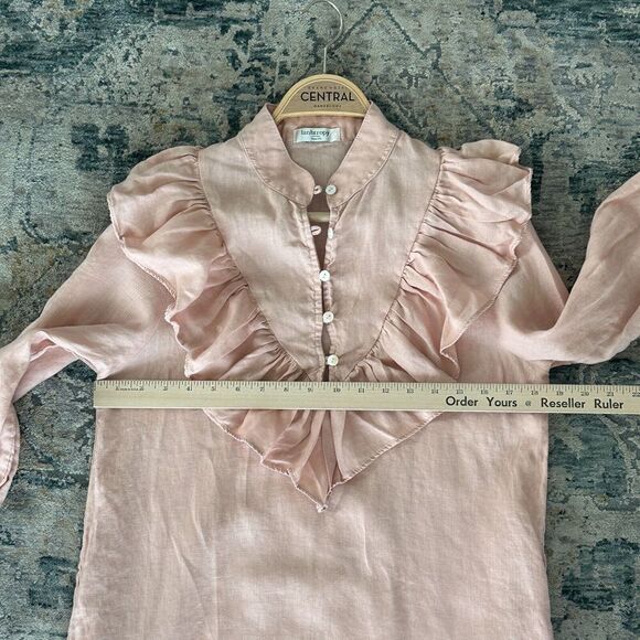 Lanhtropy Dress Womens XS Linen Tunic Flounce Victorian Boho Chic Romantic Frill - Picture 9 of 9